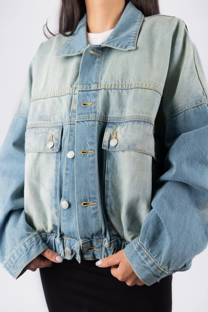 Oversized Denim Jacket (Blue) - Image 8