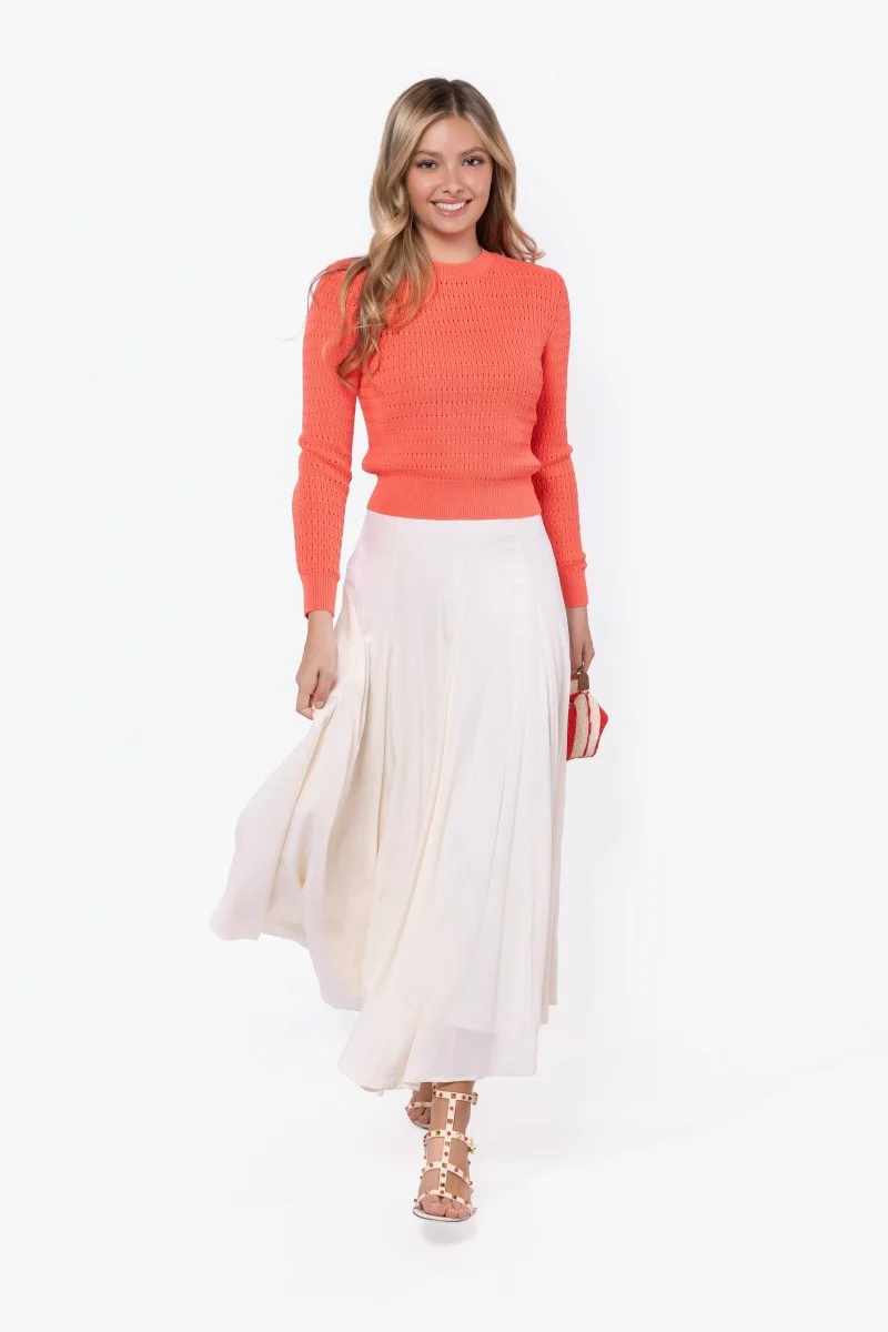 Paige Top (Bright Coral Pink) - Image 3