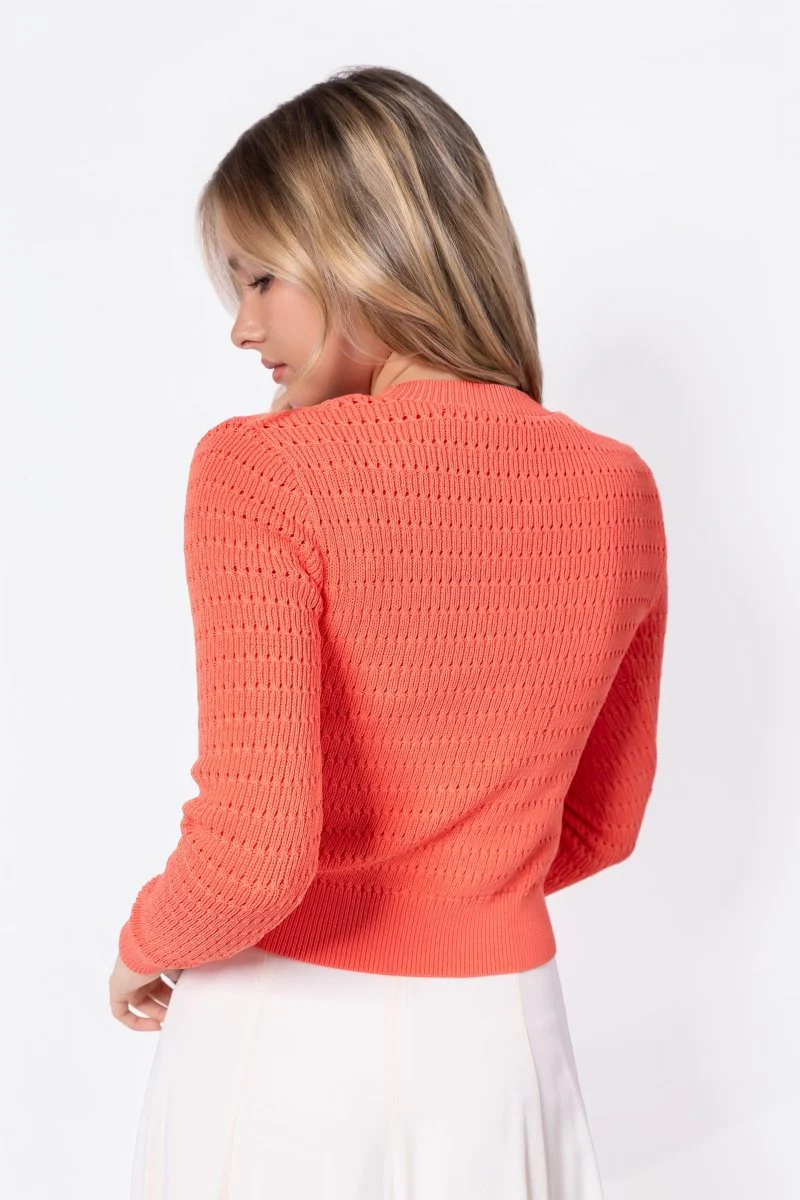 Paige Top (Bright Coral Pink) - Image 5