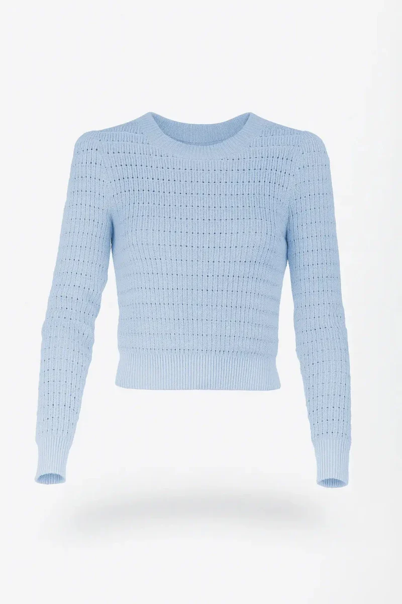 Paige Top (Medium Pastel Blue) - Image 2