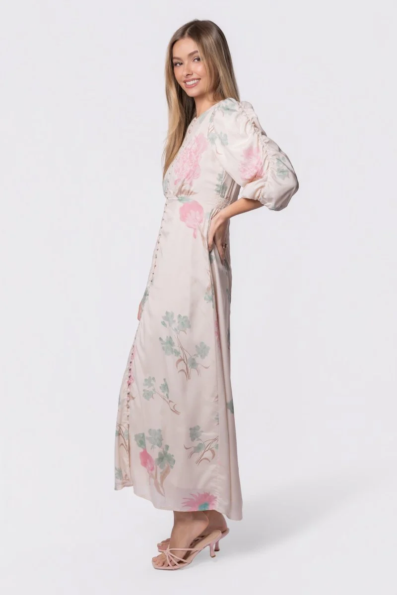 Patricia Dress (Green Pink) - Image 4