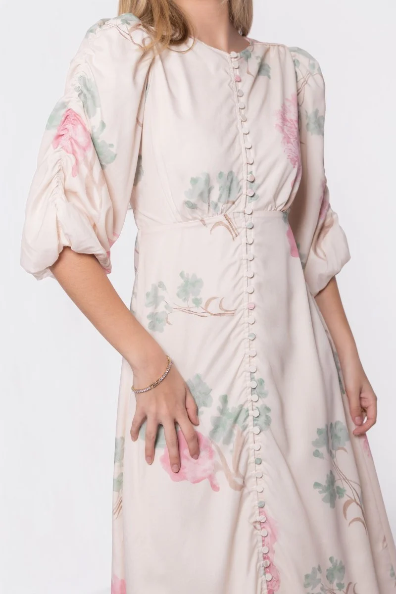 Patricia Dress (Green Pink) - Image 6