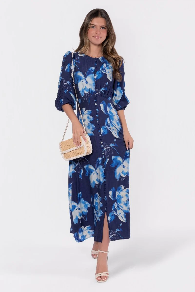 Patricia Dress (Navy Pattern) - Image 2