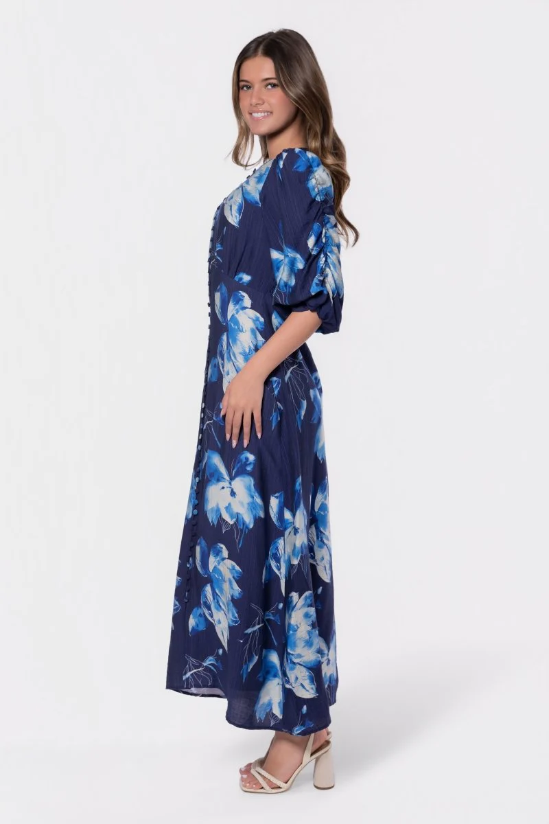 Patricia Dress (Navy Pattern) - Image 3