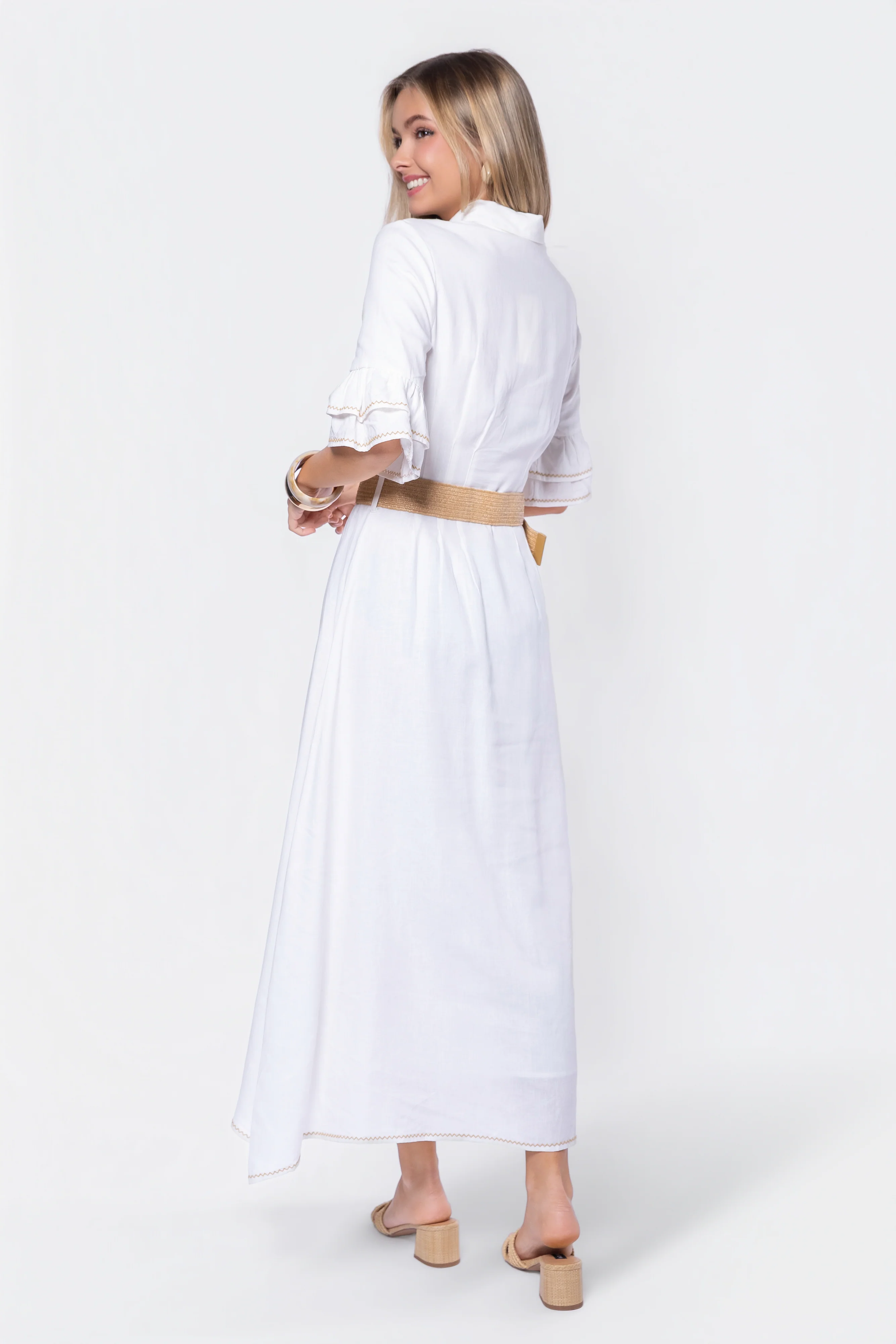 Penelope Dress (White Ground) - Image 5