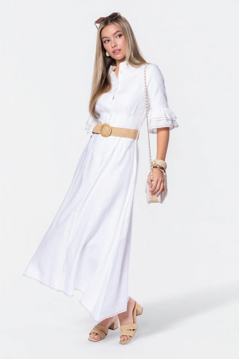 Penelope Dress (White Ground) - Image 7