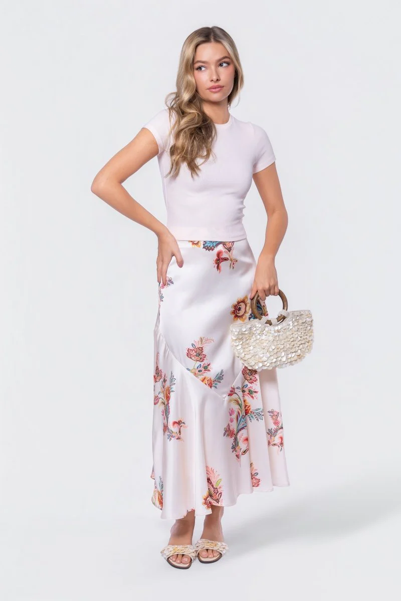 Rachel Skirt (Ivory Pattern)
