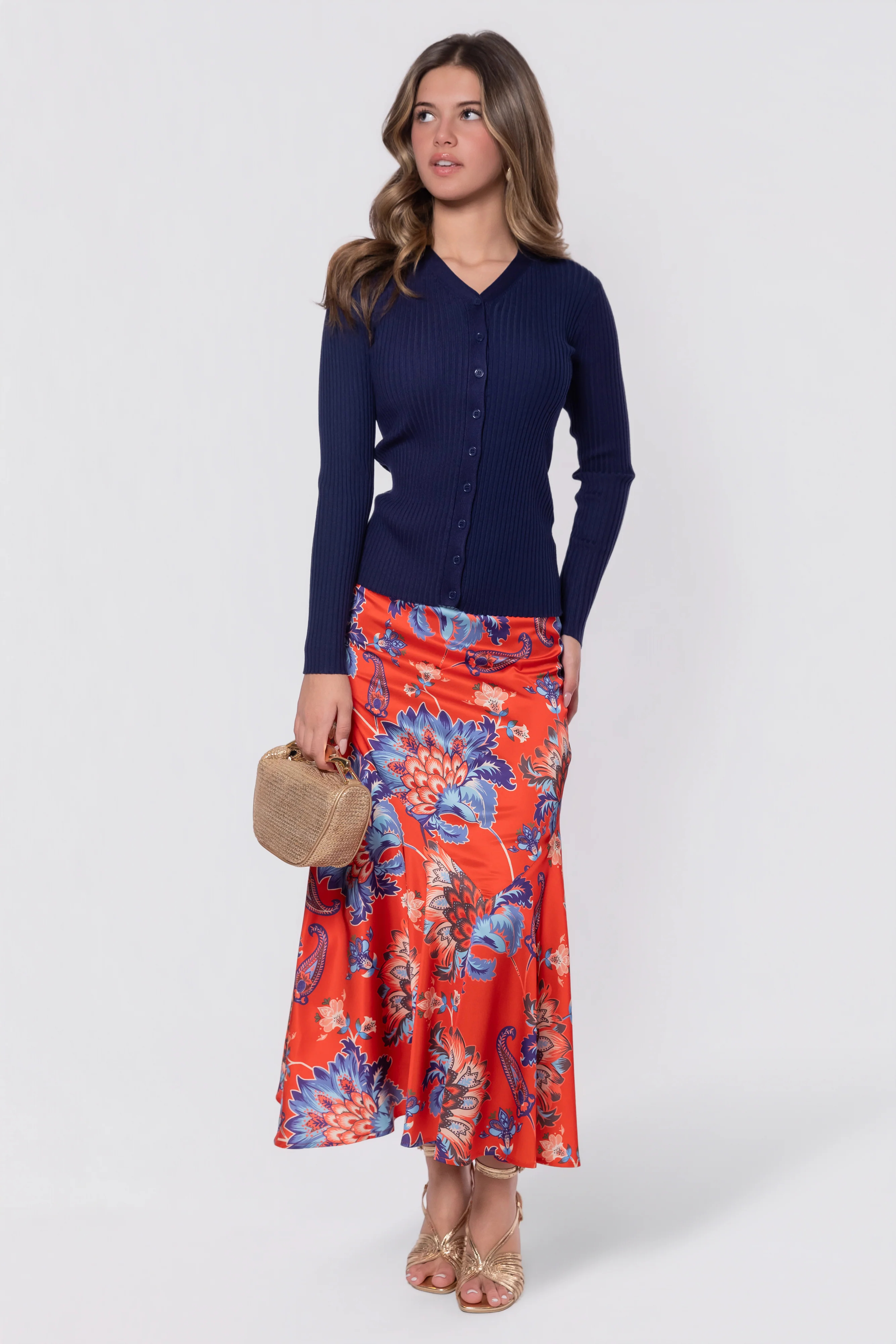 Rachel Skirt (Red/Blue) - Image 7