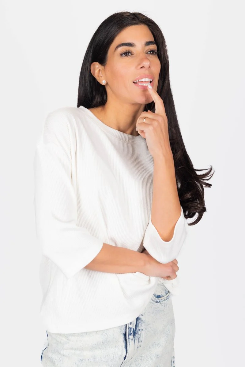 Remi Tee Ribbed (Off White) - Image 3