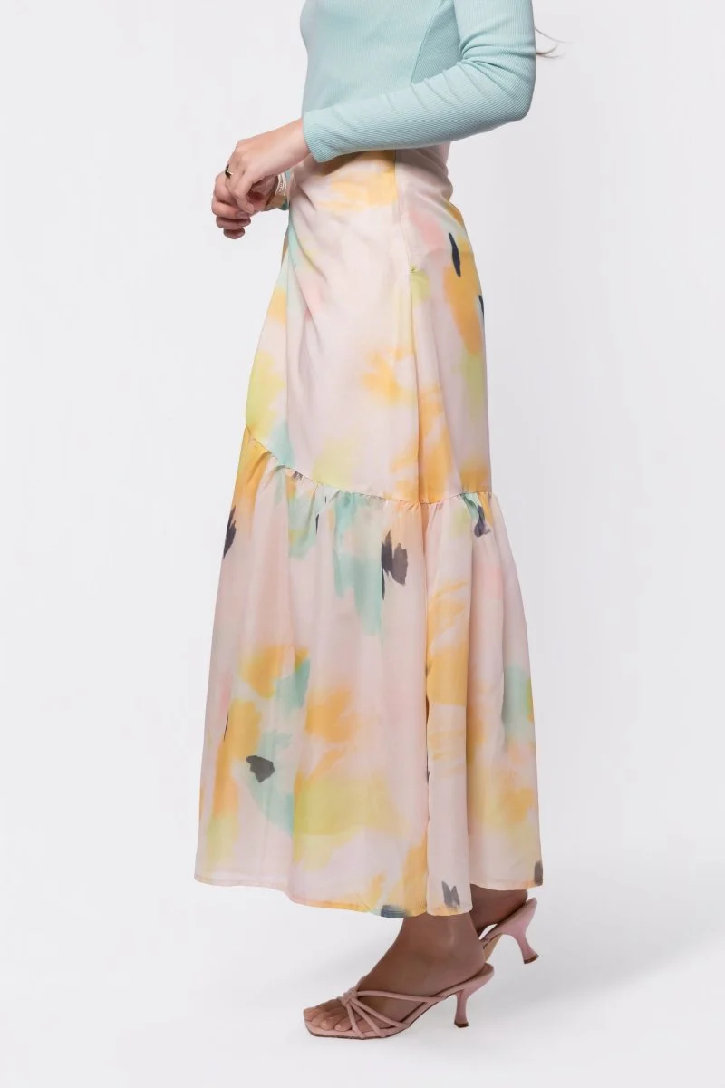 Rina Skirt (Peach Green) - Image 4