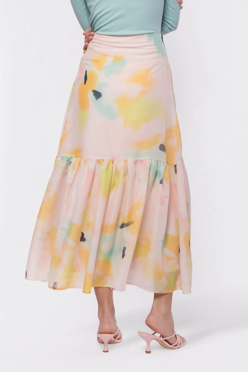 Rina Skirt (Peach Green) - Image 5
