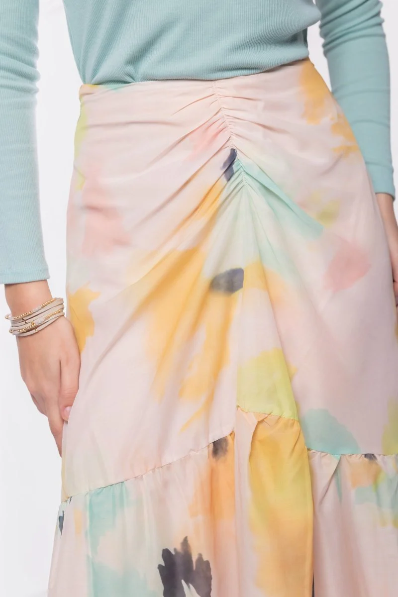 Rina Skirt (Peach Green) - Image 6