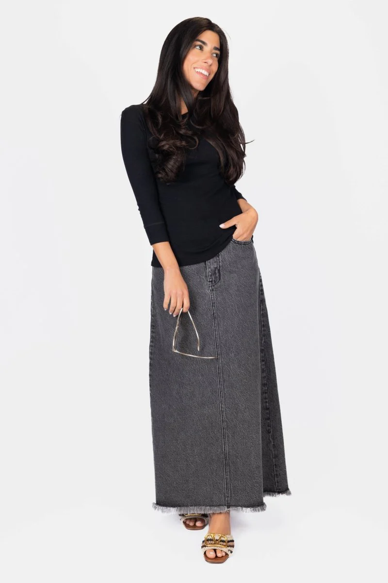 Romi Tee 3/4 Sleeve (Black) - Image 5
