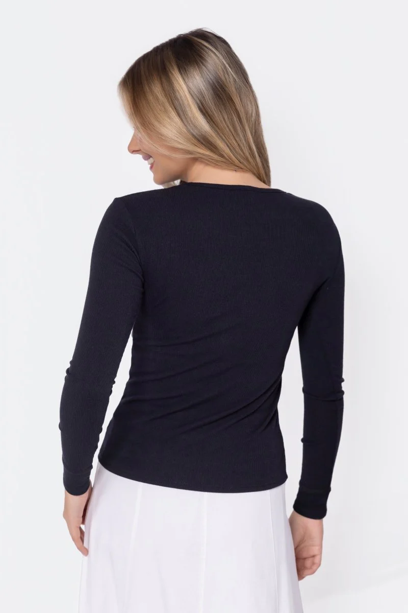 Romi Top Long Sleeve (Black) - Image 4