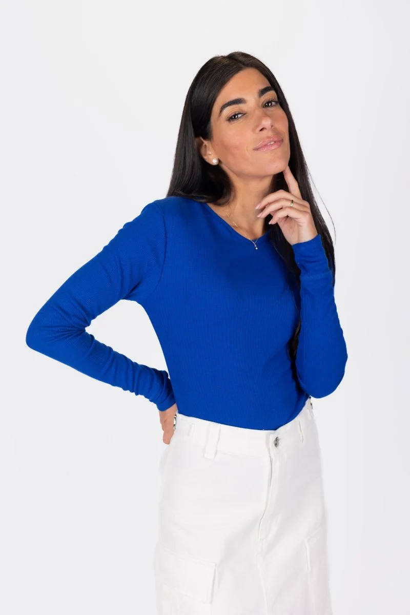 Romi Top Long Sleeve (Royal Blue) - Image 5