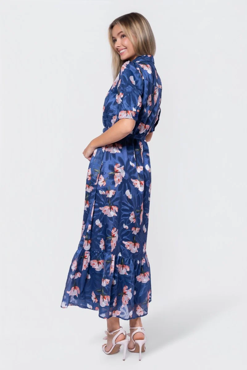 Rosalie Dress (Navy Pattern) - Image 5