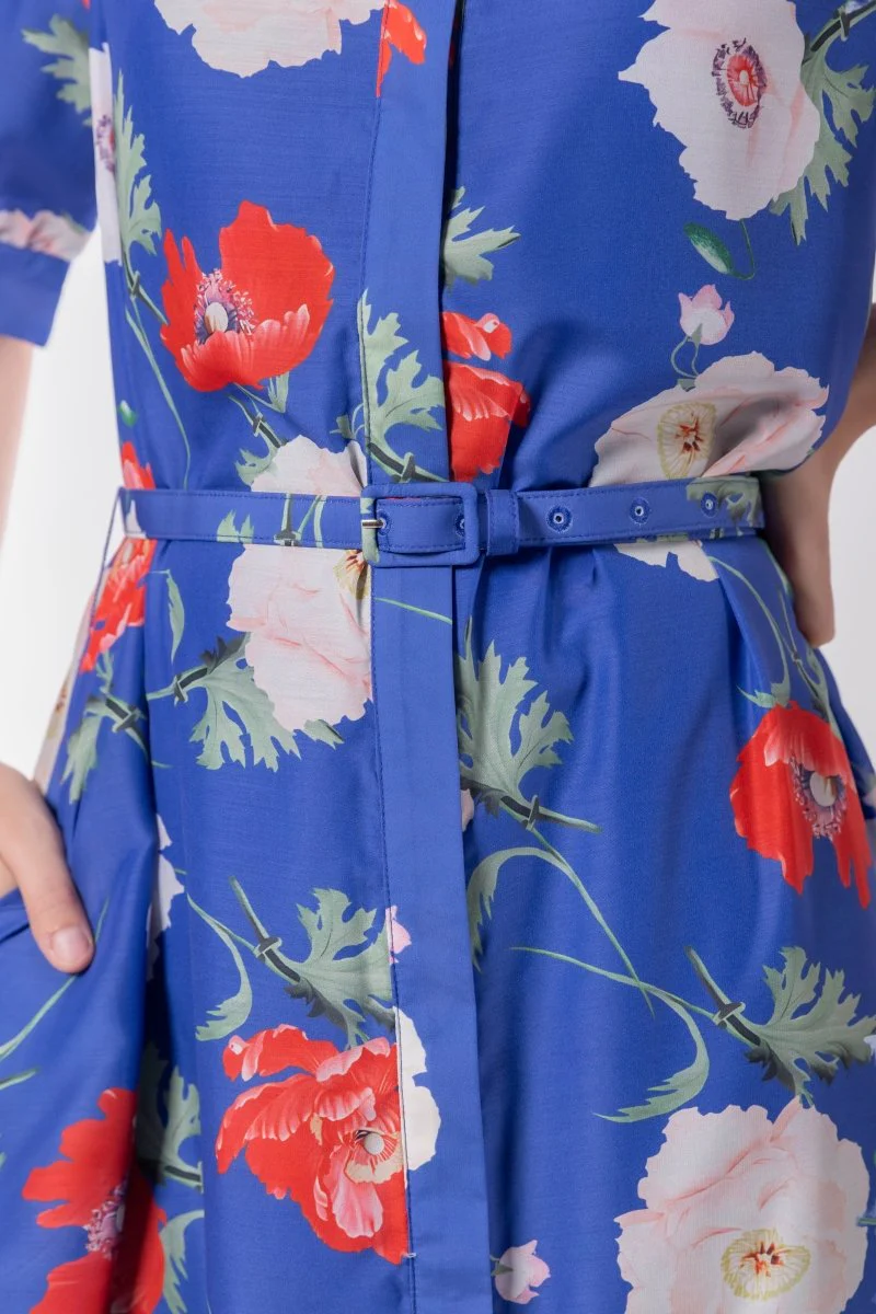 Rosalie Dress (Blue Flower) - Image 7