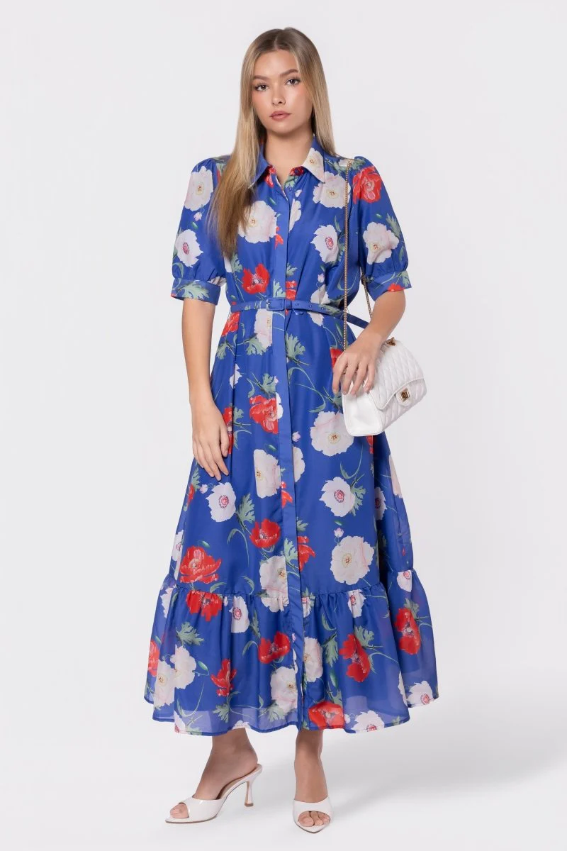 Rosalie Dress (Blue Flower) - Image 8