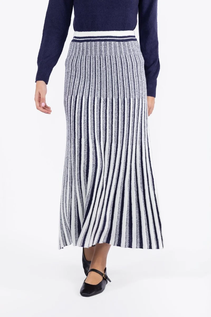 Sophia Skirt (White/Navy) - Image 2