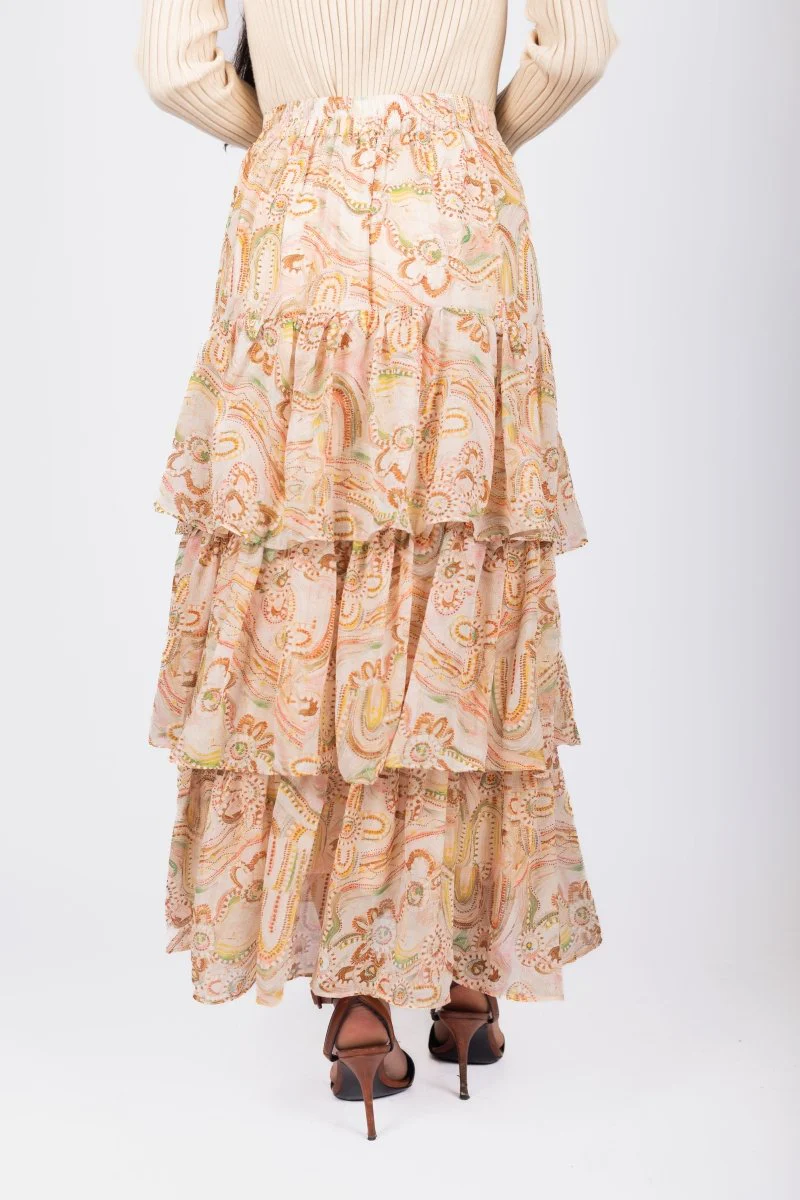 Suri Skirt (Beige/Multi) - Image 4