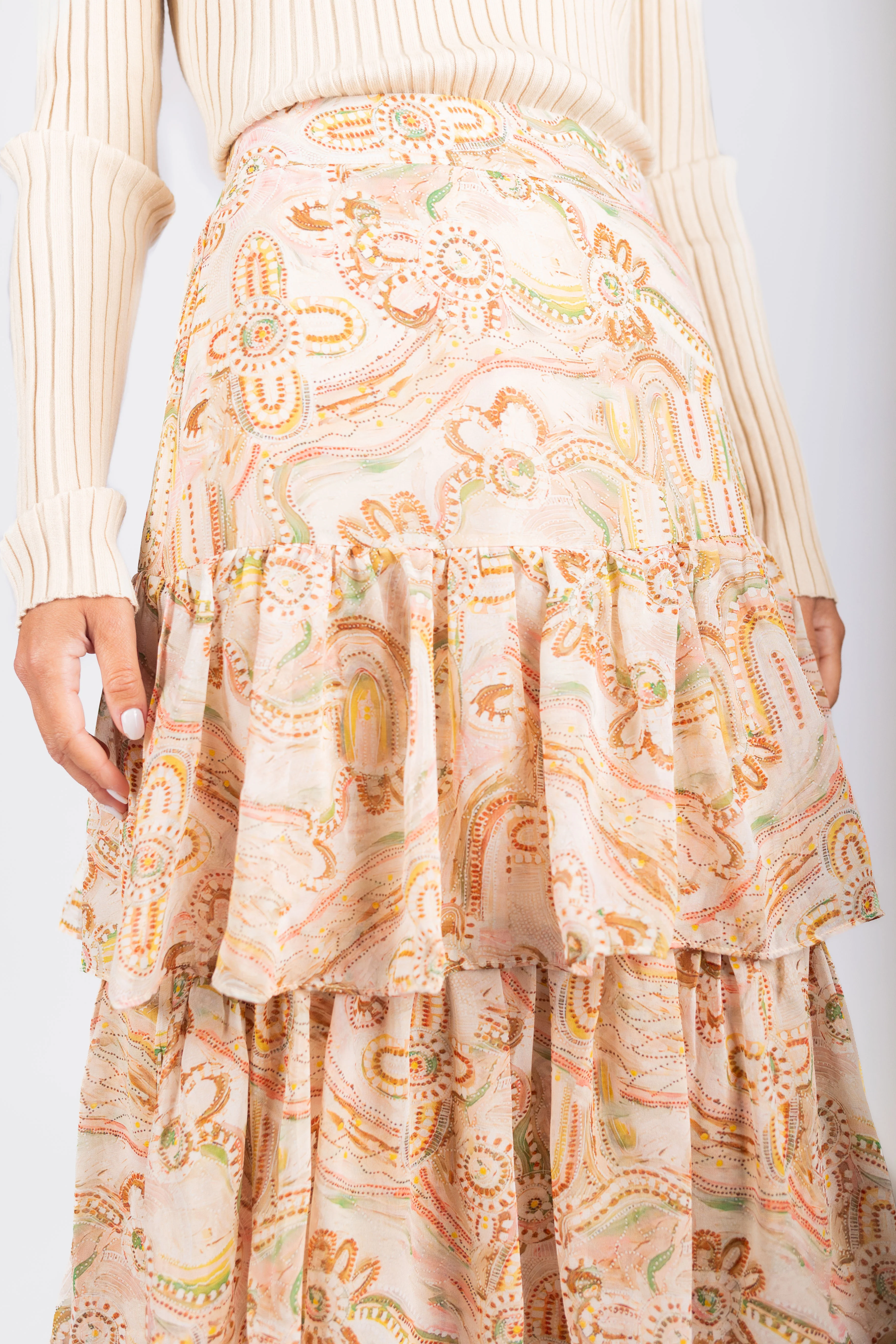Suri Skirt (Beige/Multi) - Image 5