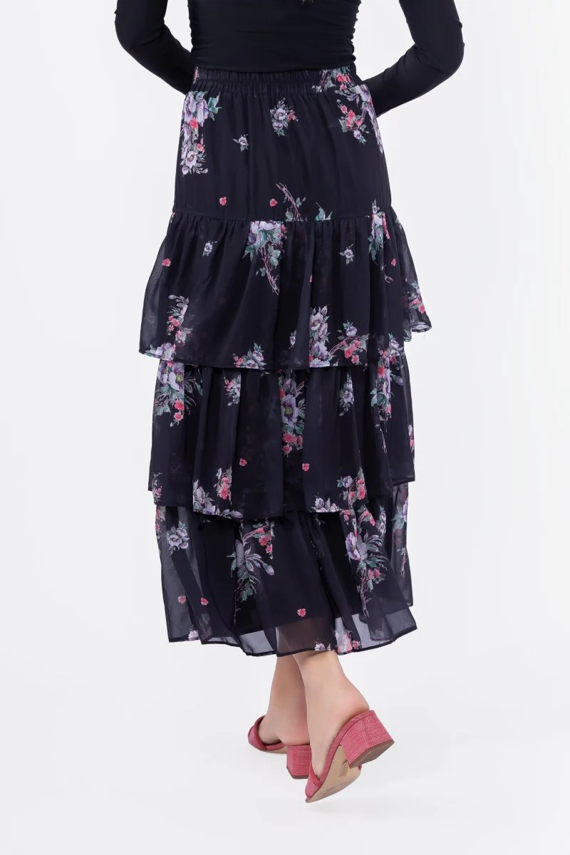 Suri Skirt (Black Flower) - Image 4