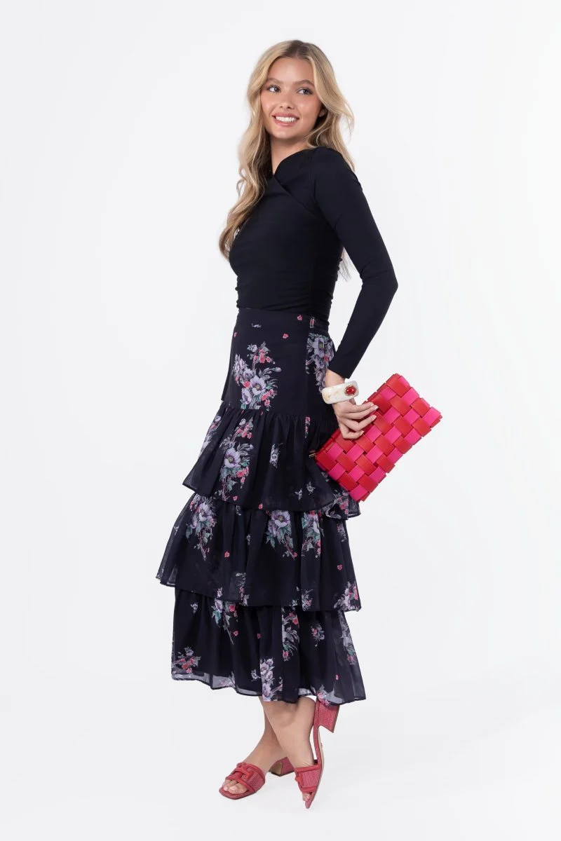 Suri Skirt (Black Flower) - Image 5