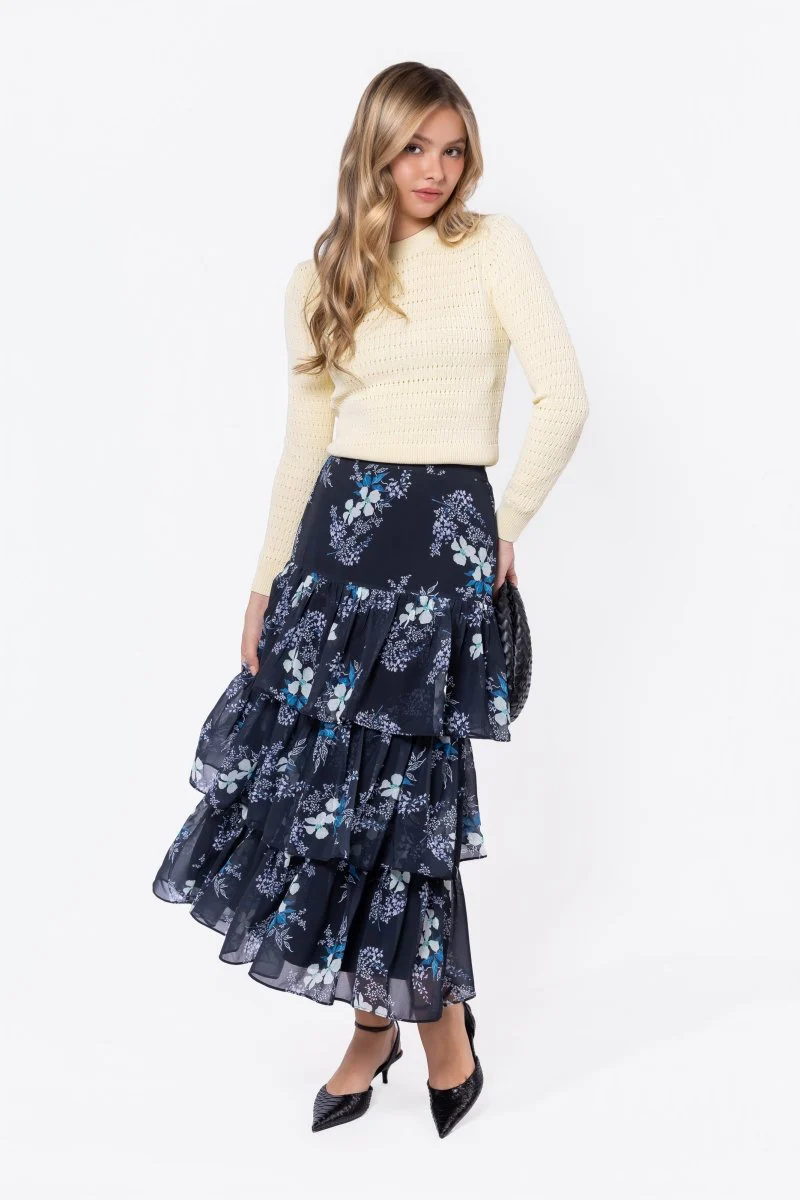Suri Skirt (Black Pattern)