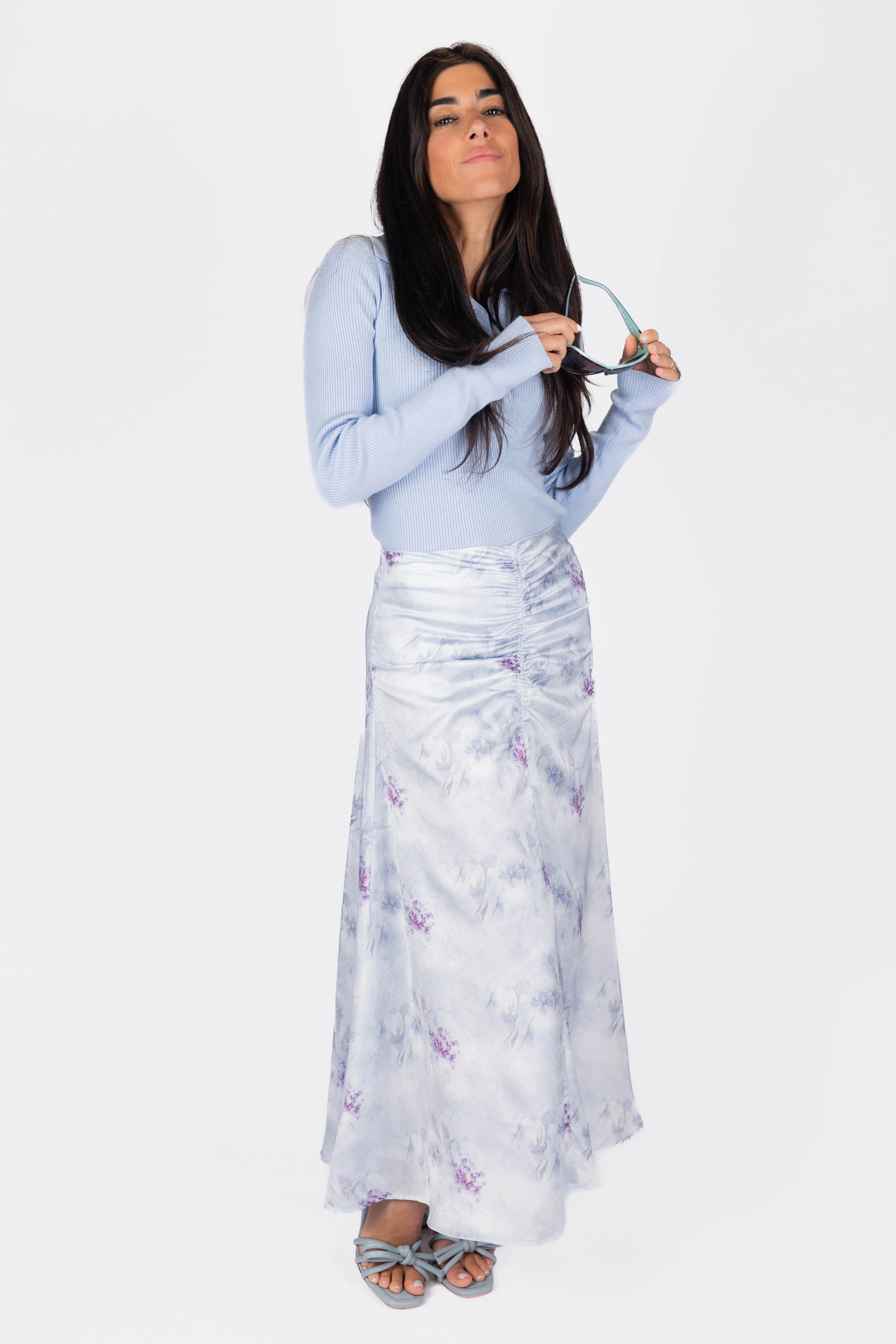 Sylvie Skirt (Blue/Grey) - Image 7