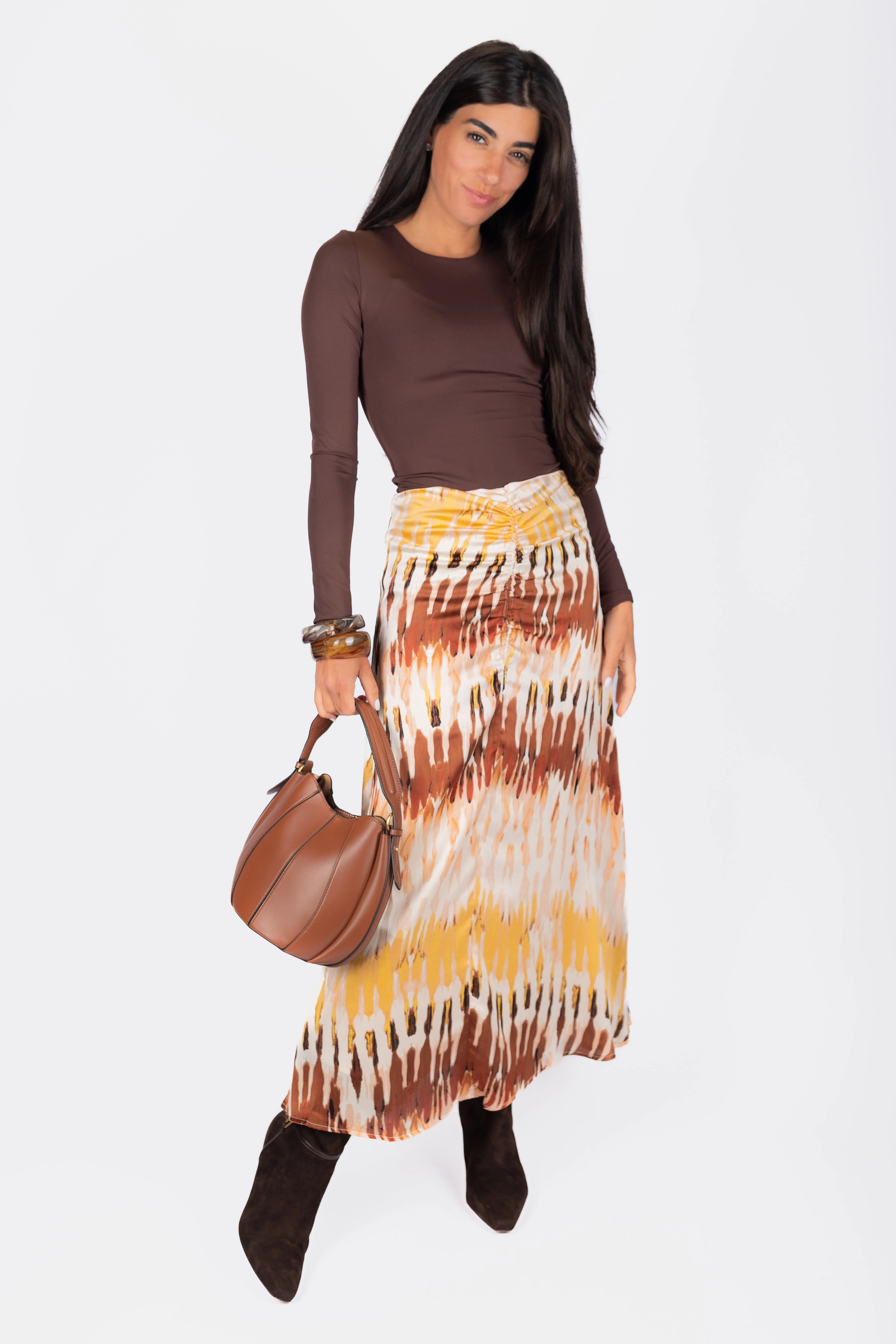 Sylvie Skirt (Brown Multi) - Image 2