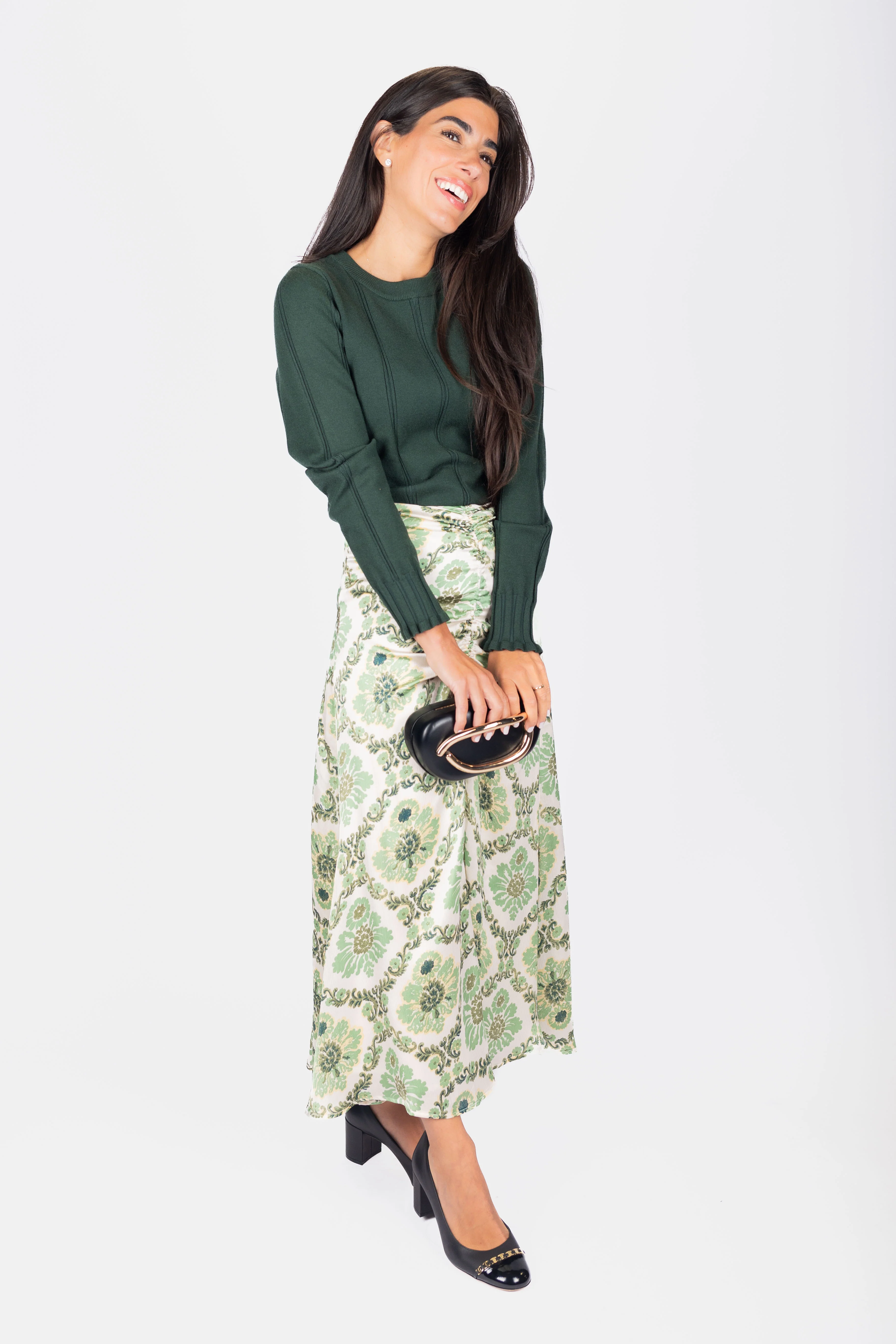 Sylvie Skirt (Green Flower) - Image 2