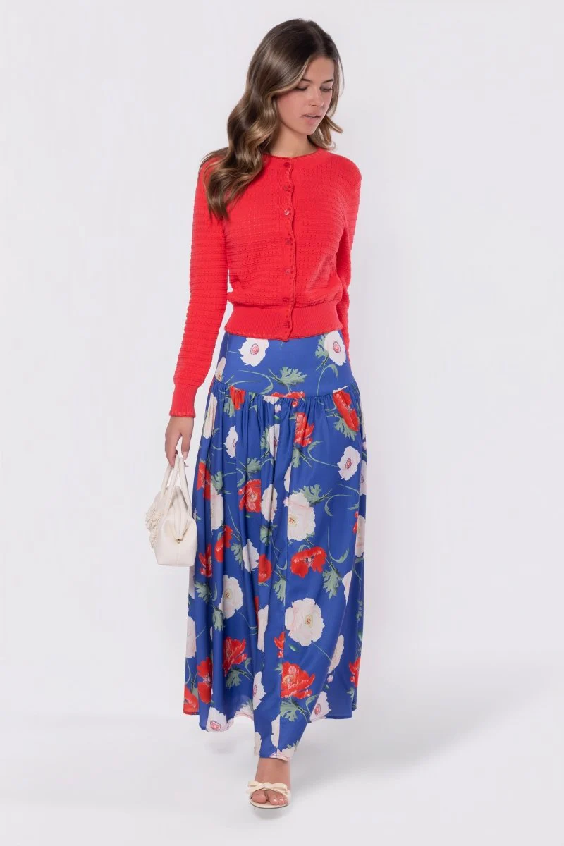 Tansy Skirt (Blue Flower)