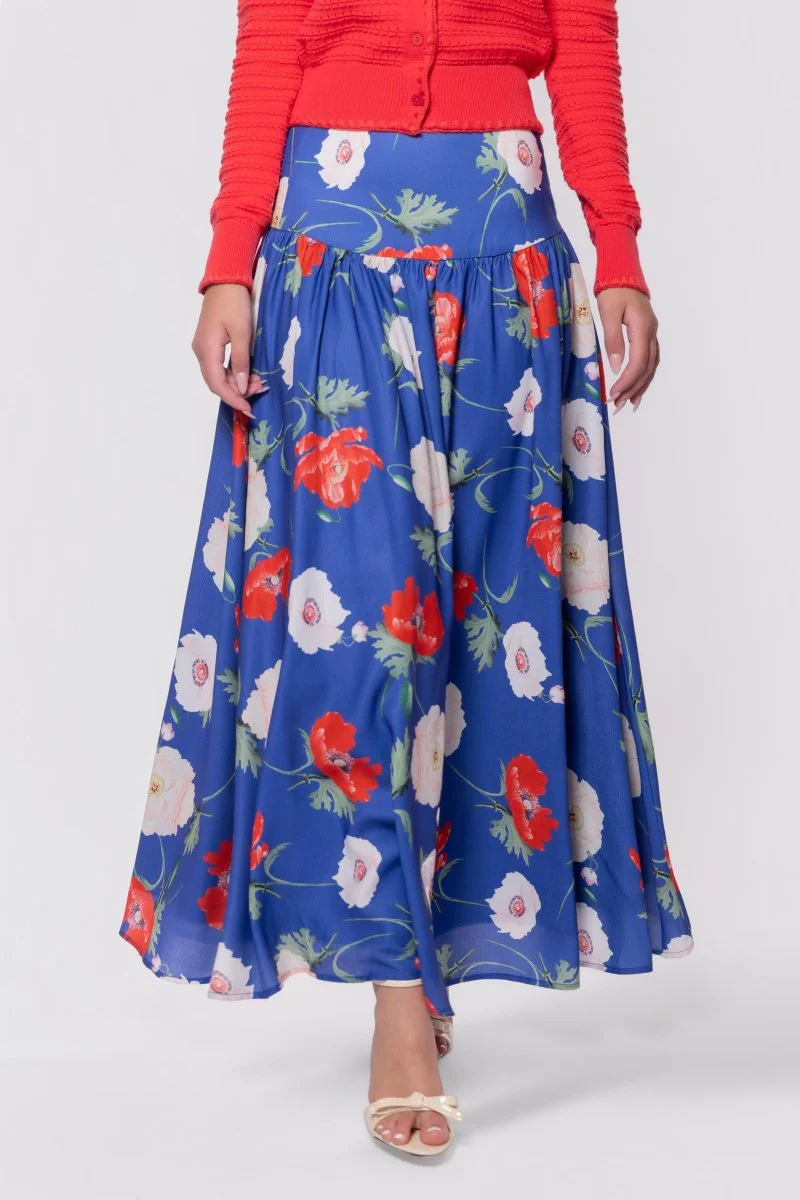 Tansy Skirt (Blue Flower) - Image 2