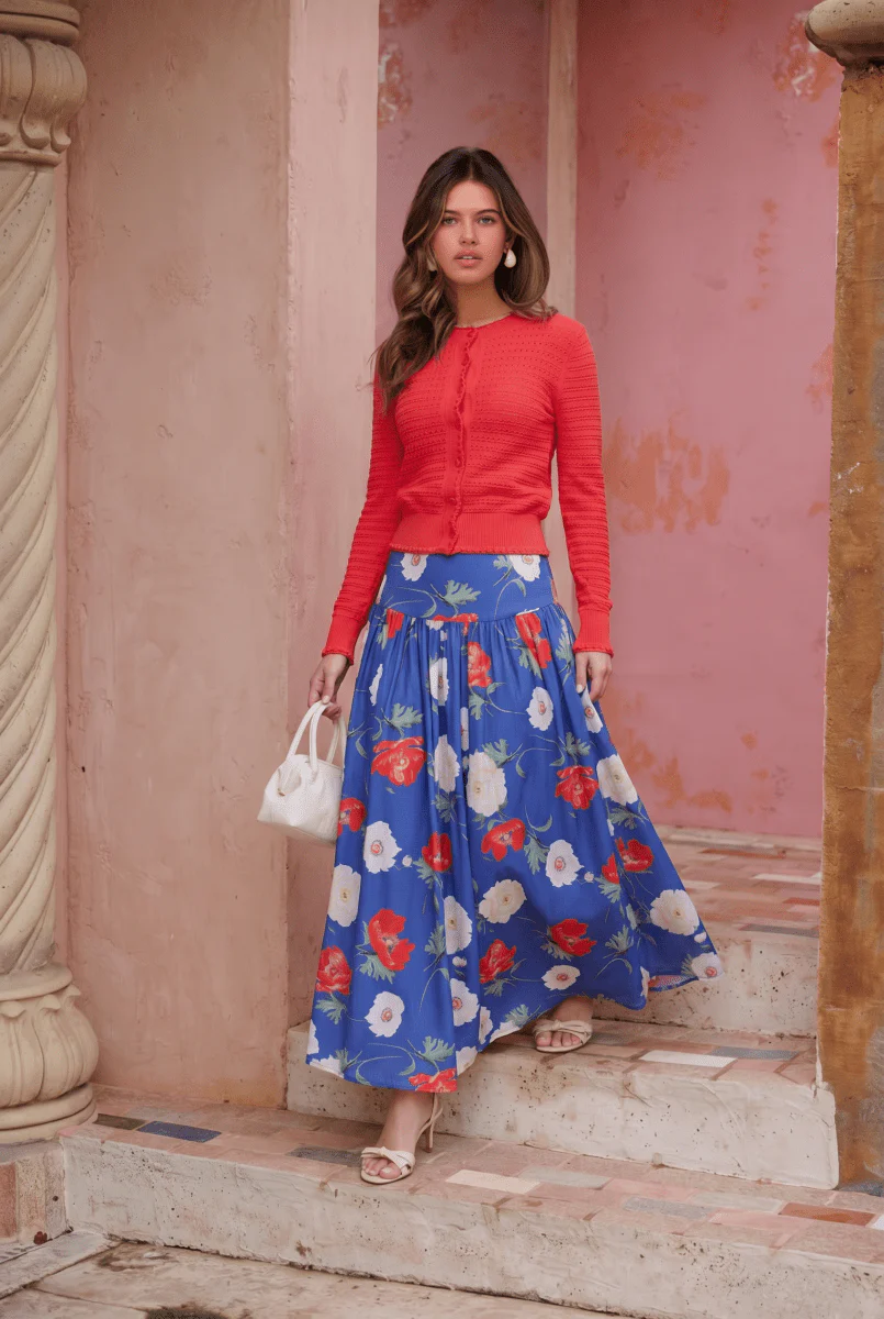 Tansy Skirt (Blue Flower) - Image 3
