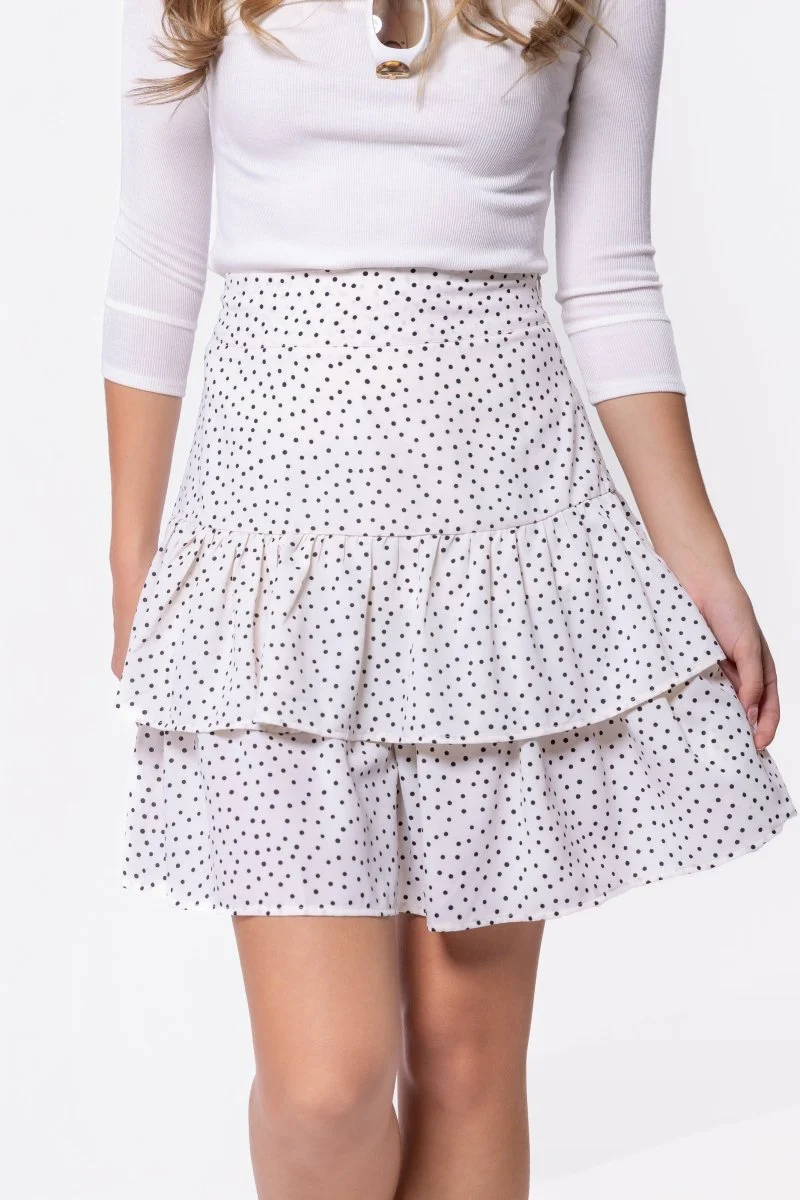 Tessa Skirt 20" (Ivory Polka Dot) - Image 2