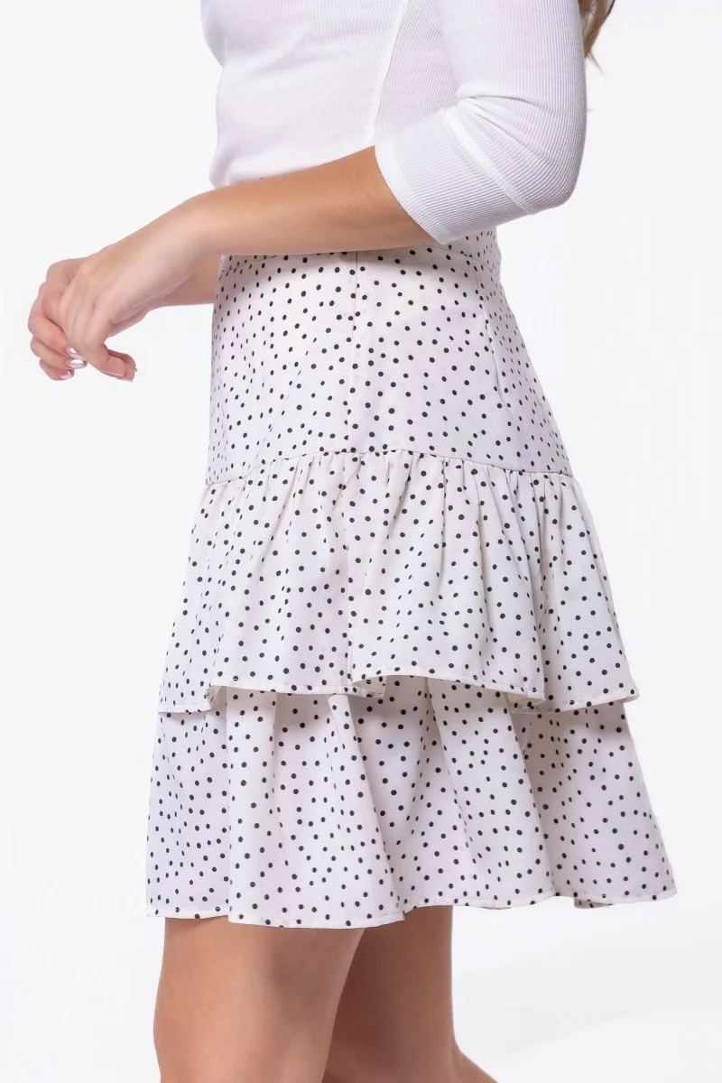 Tessa Skirt 20" (Ivory Polka Dot) - Image 4