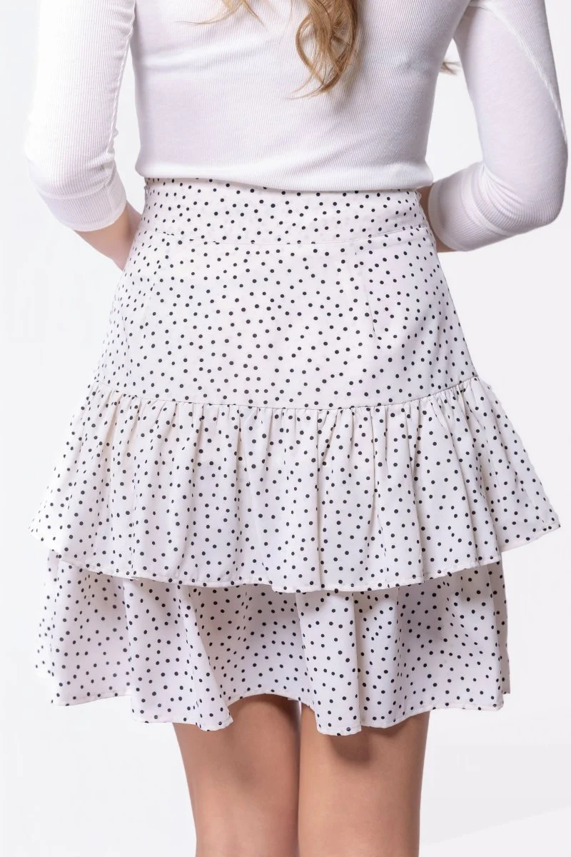 Tessa Skirt 20" (Ivory Polka Dot) - Image 5