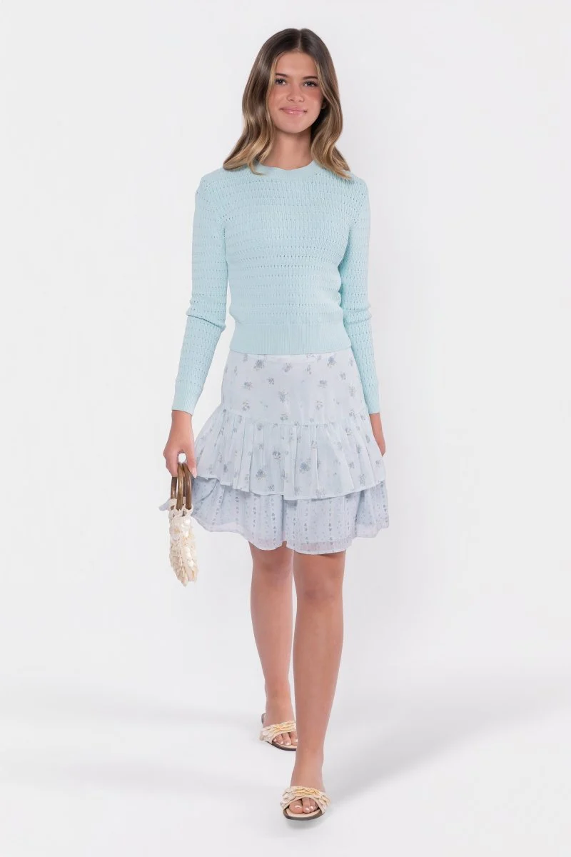Tessa Skirt (Blue Flower)