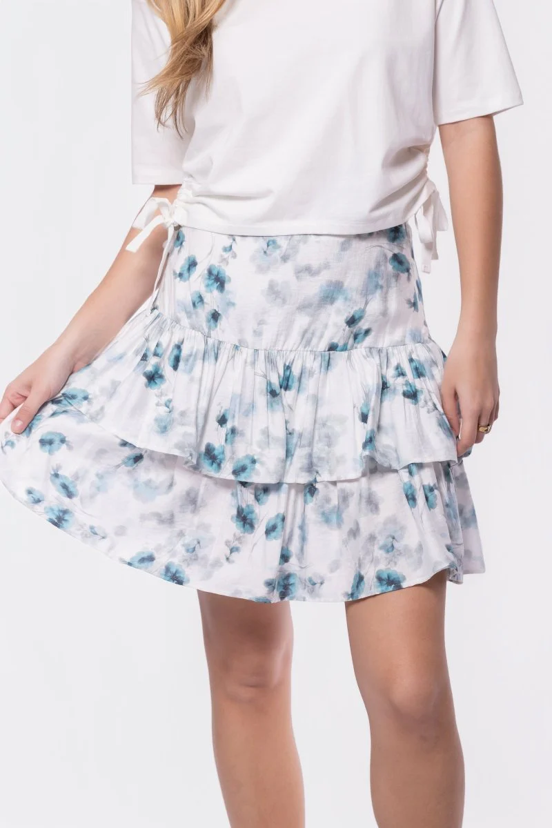 Tessa Skirt (Teal/White) - Image 2
