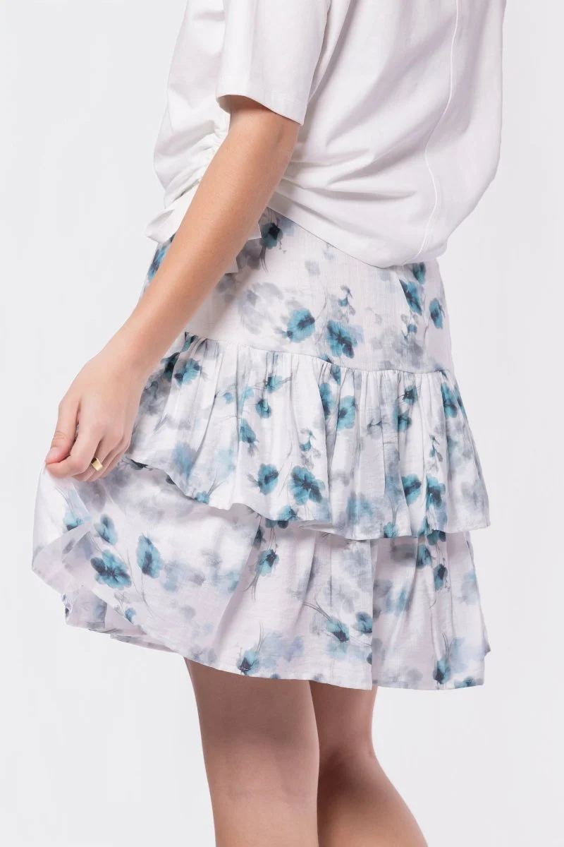 Tessa Skirt (Teal/White) - Image 5