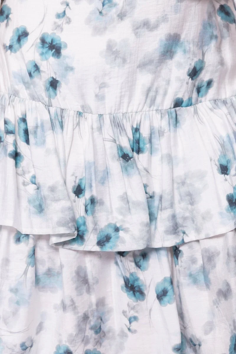 Tessa Skirt (Teal/White) - Image 6