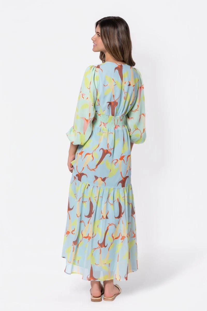 Valentina Dress (Green Blue) - Image 3