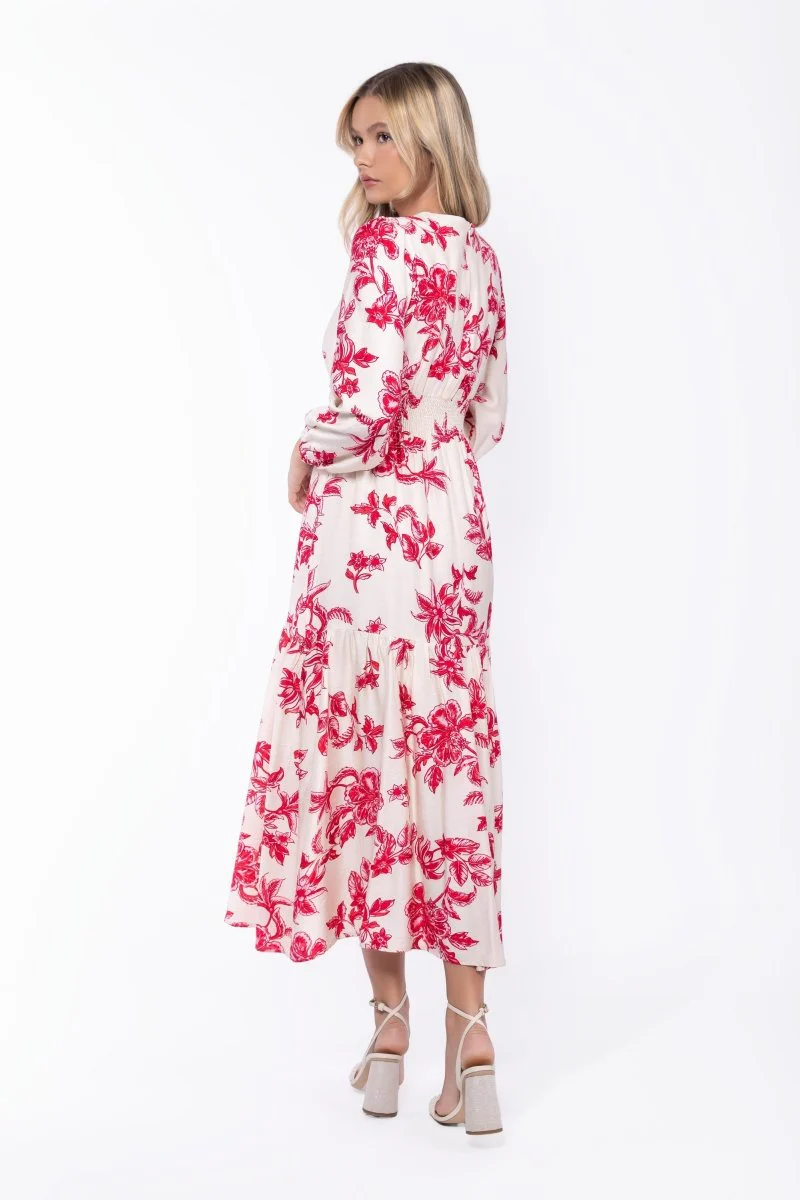 Valentina Dress (White/Pink) - Image 4