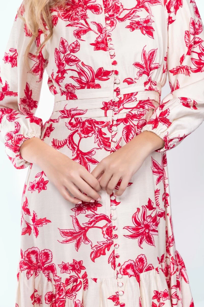 Valentina Dress (White/Pink) - Image 5