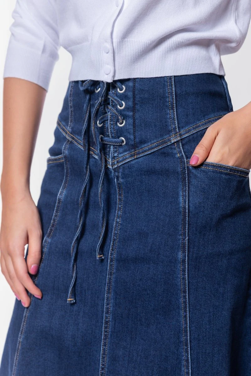 Vera Skirt (Dark Blue) - Image 5