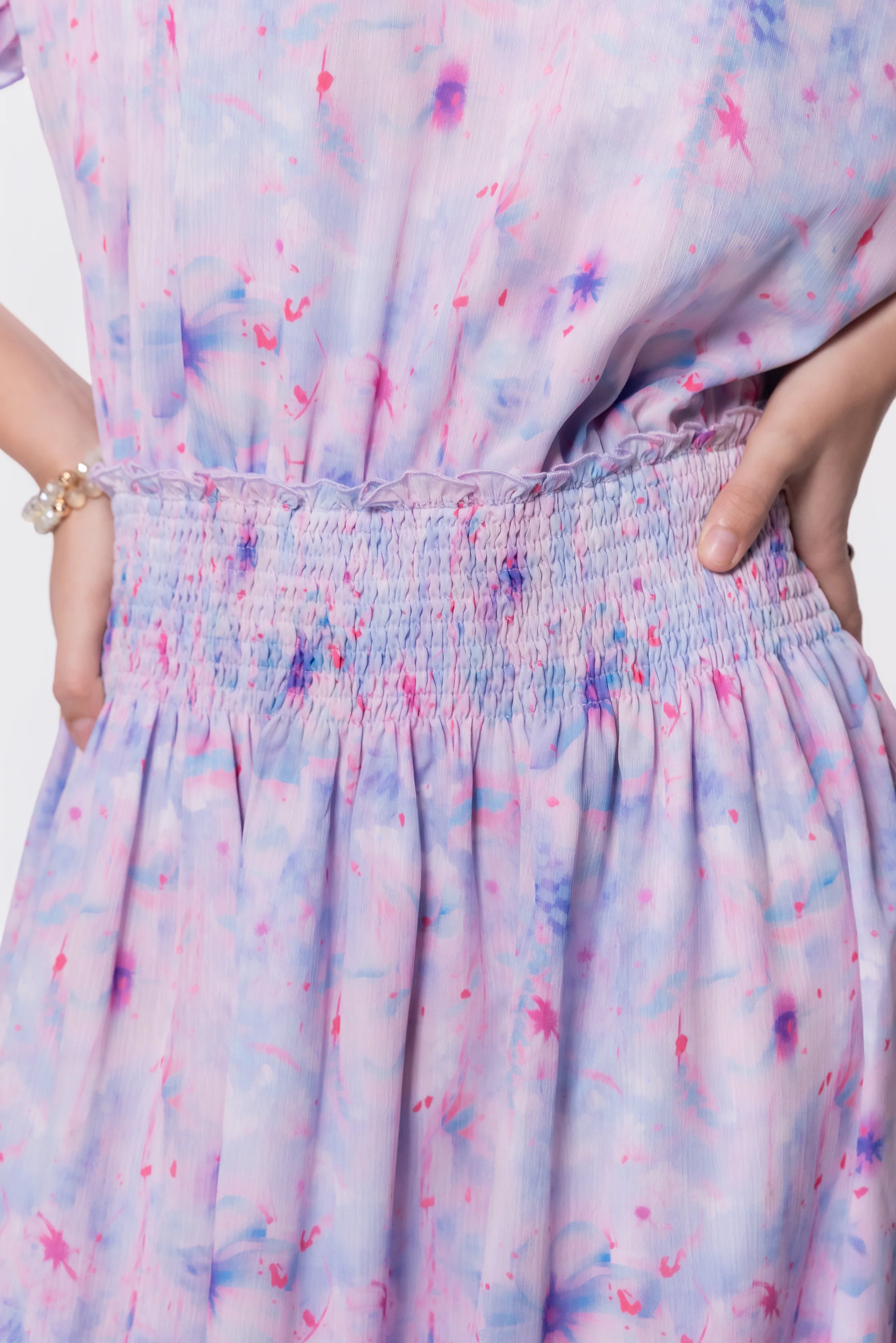 Victoria Dress (Blue Pink) - Image 8