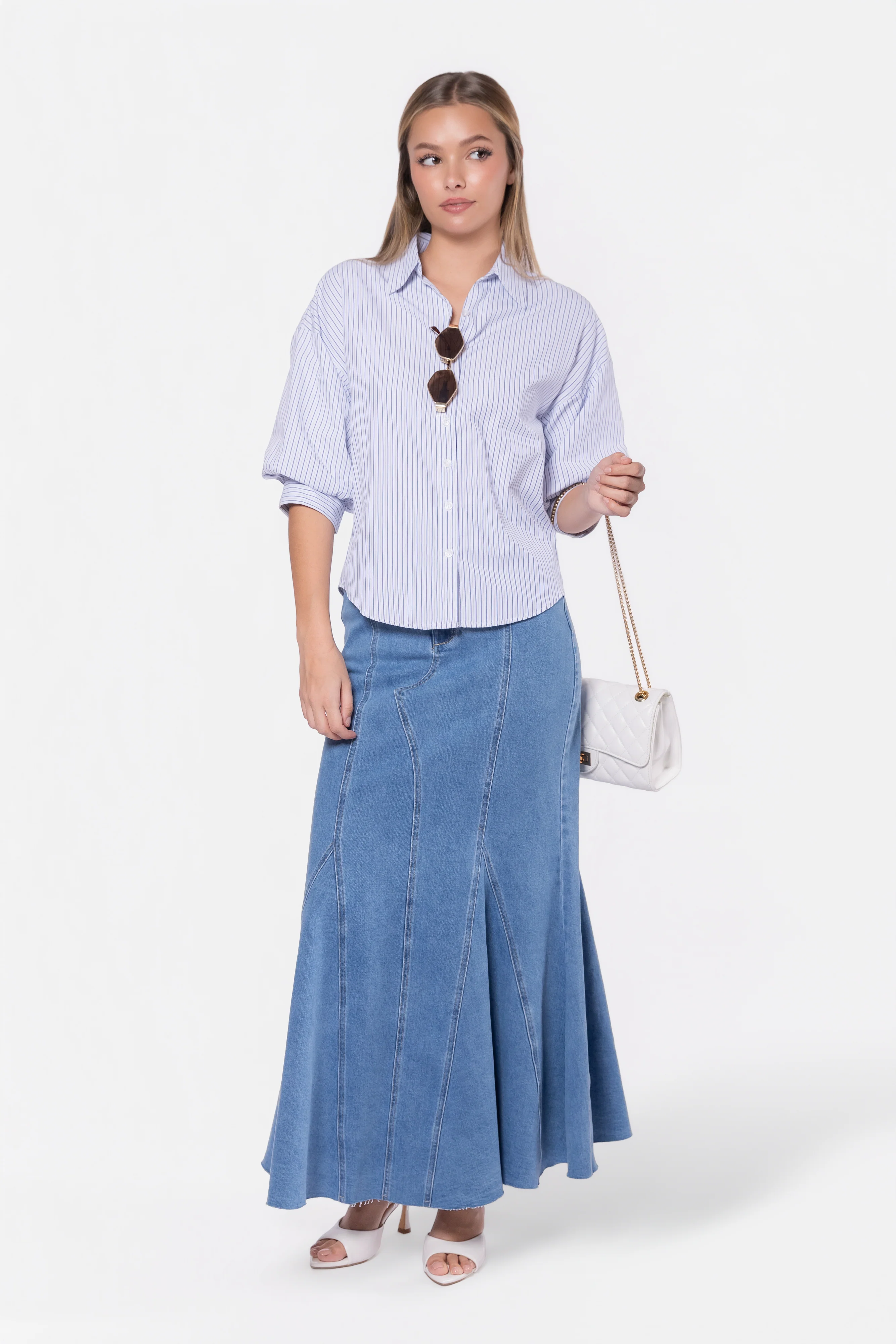 Viviana Top (White Stripe) - Image 6