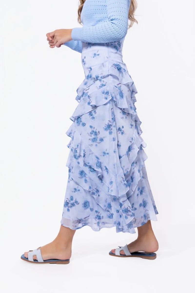 Zella Skirt (Blue Flower) - Image 3