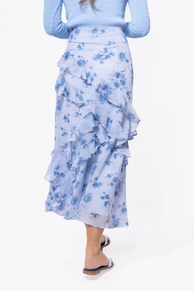 Zella Skirt (Blue Flower) - Image 4