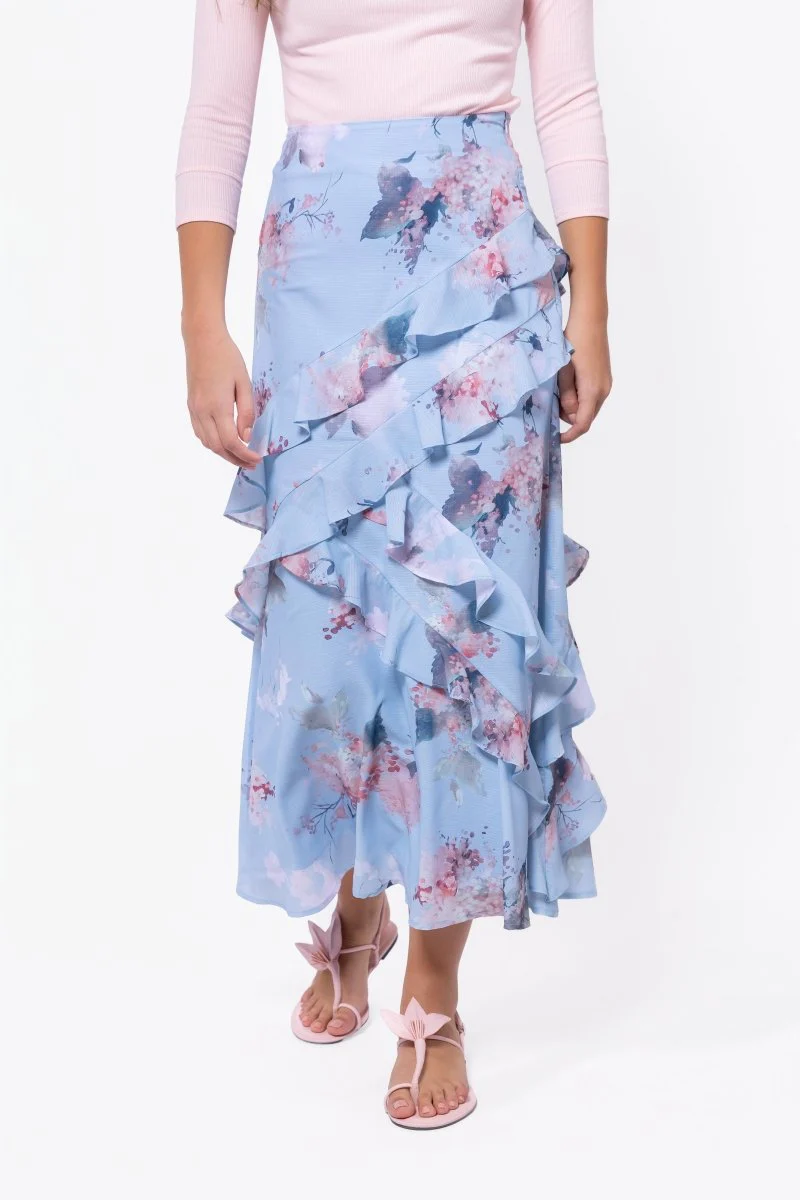 Zella Skirt (Blue Pattern) - Image 2